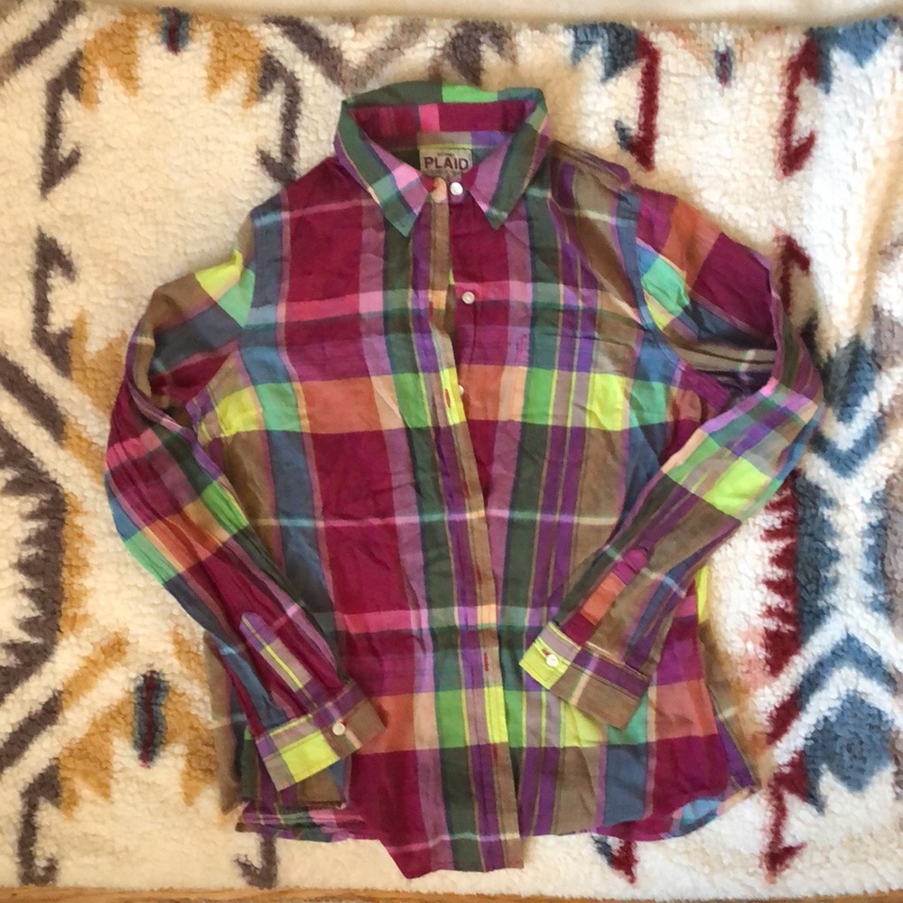 Old Navy plaid lightweight button down
